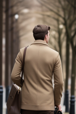 Belgian young adult male with  brown hair