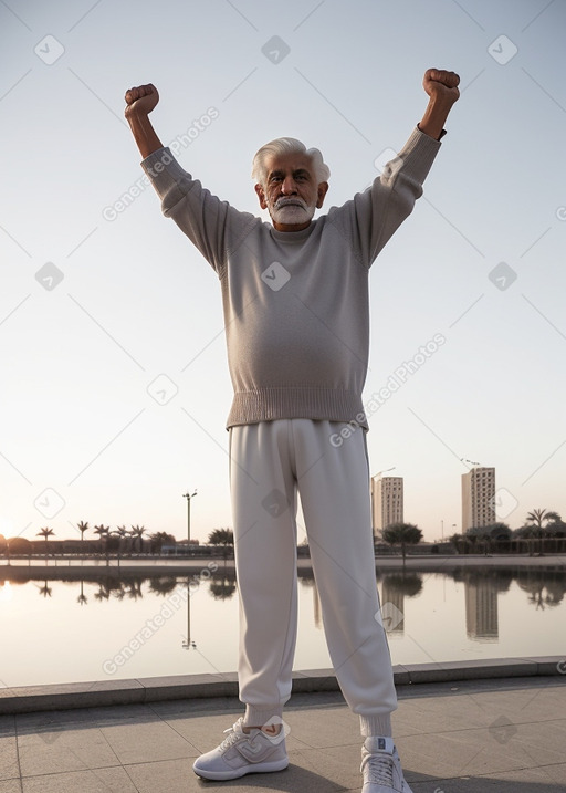 Kuwaiti elderly male with  white hair