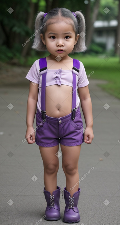 Indonesian infant girl with  gray hair