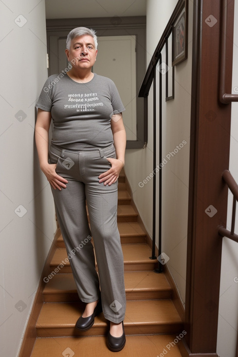 Paraguayan adult non-binary with  gray hair