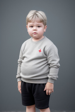 Swiss child boy with  gray hair