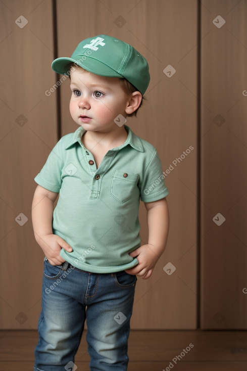 Norwegian infant boy with  brown hair