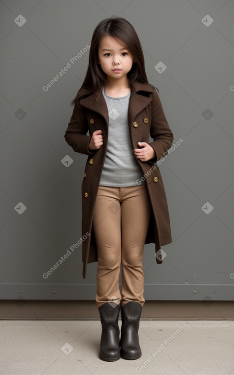 Child female with  brown hair