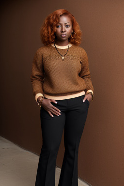 African american adult female with  ginger hair