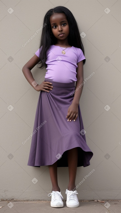 Somali infant girl with  black hair