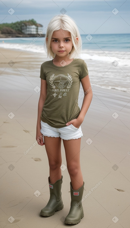 Child female with  white hair