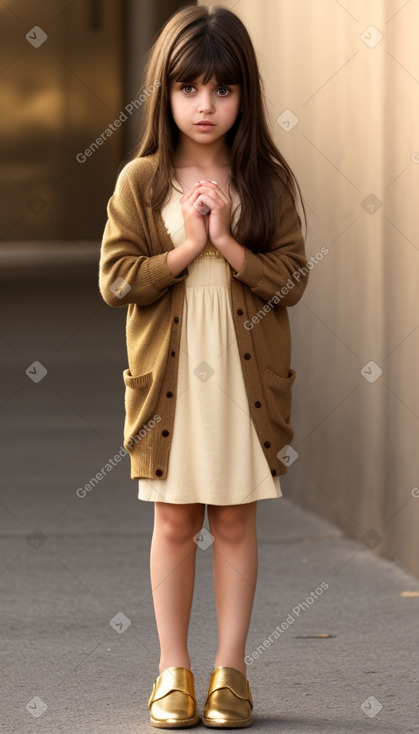 Tunisian child girl with  brown hair