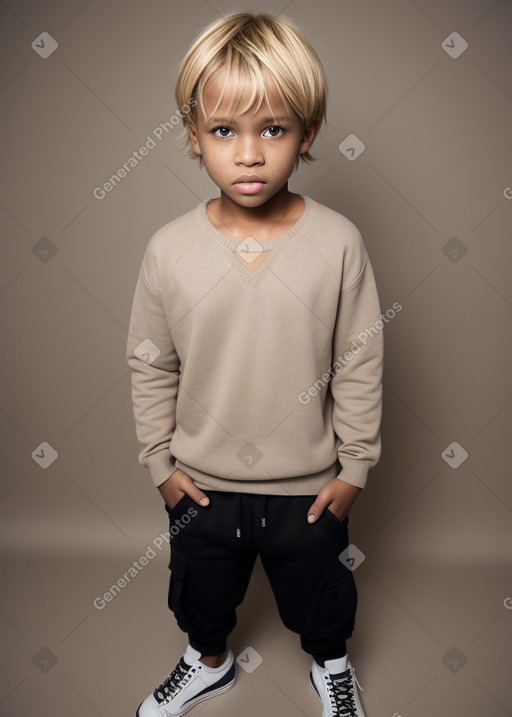 Senegalese child boy with  blonde hair