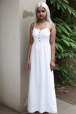 Sri lankan young adult female with  white hair