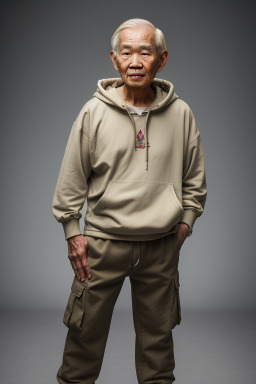 Thai elderly male with  blonde hair