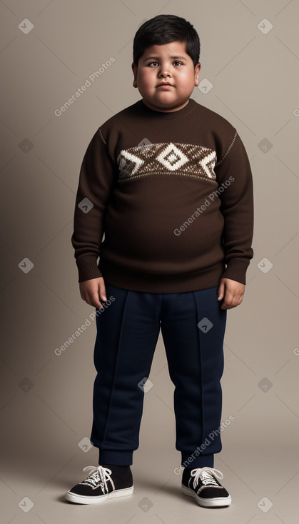 Ecuadorian child boy with  brown hair