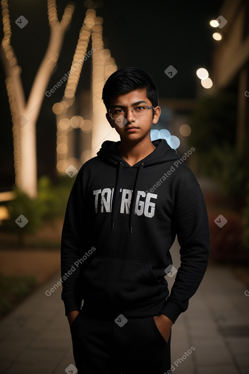 Nepalese teenager boy with  black hair