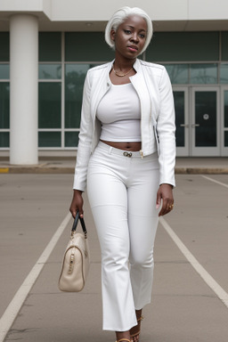 Ghanaian adult female with  white hair