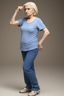 Arab elderly female with  blonde hair