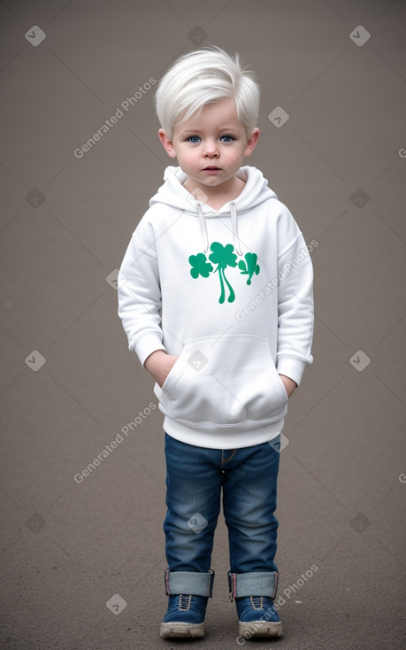 Irish infant boy with  white hair