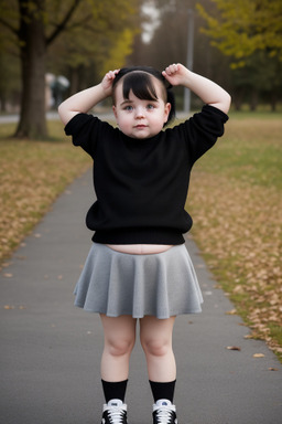 Slovak infant girl with  black hair