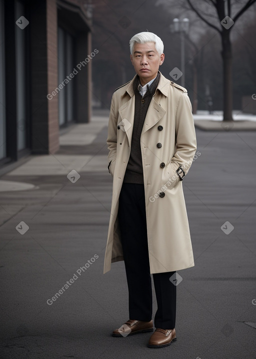 Chinese adult male with  white hair