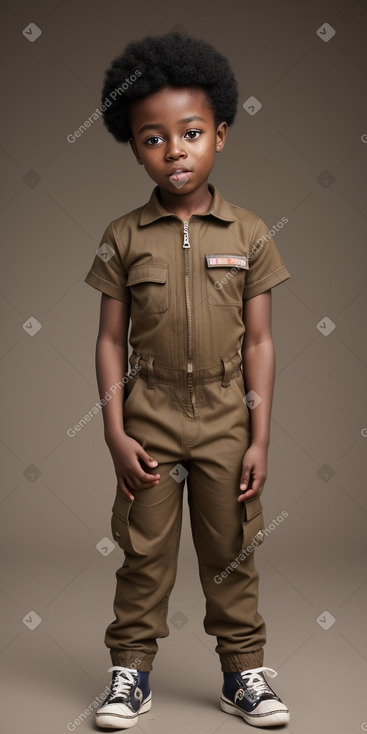 Ghanaian child non-binary with  brown hair