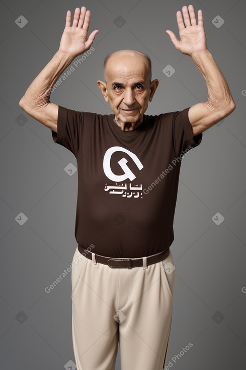 Qatari elderly male with  brown hair