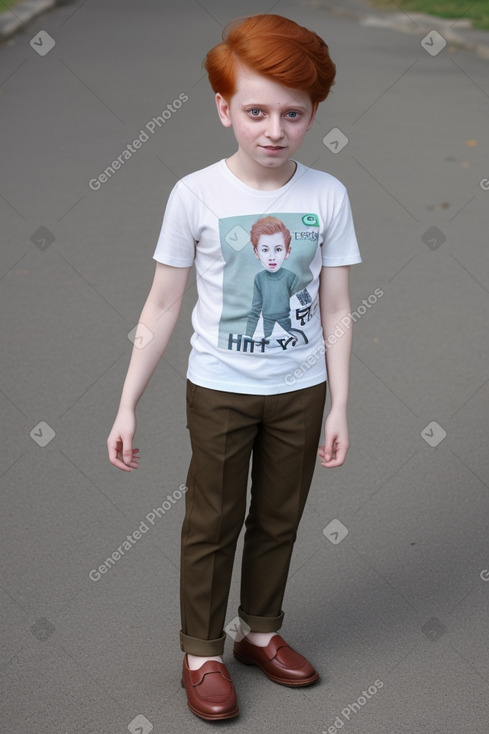 Pakistani child non-binary with  ginger hair