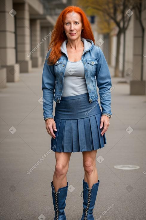 Croatian 45 years female with  ginger hair