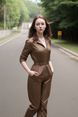 Young adult female with  brown hair