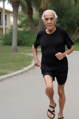 Tunisian elderly male with  black hair