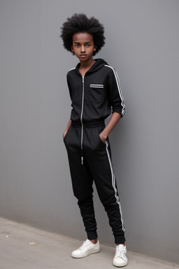 Ethiopian teenager boy with  black hair