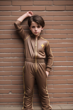 Turkish child boy with  brown hair