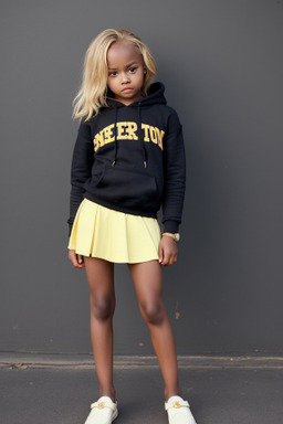 African child girl with  blonde hair