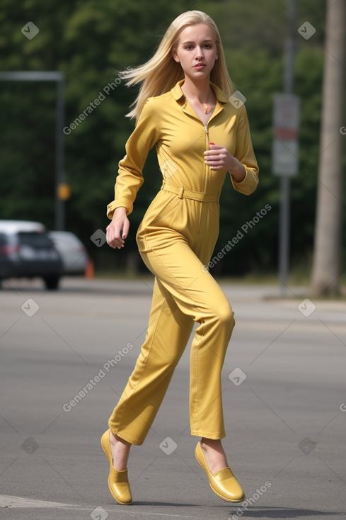 Caucasian adult female with  blonde hair