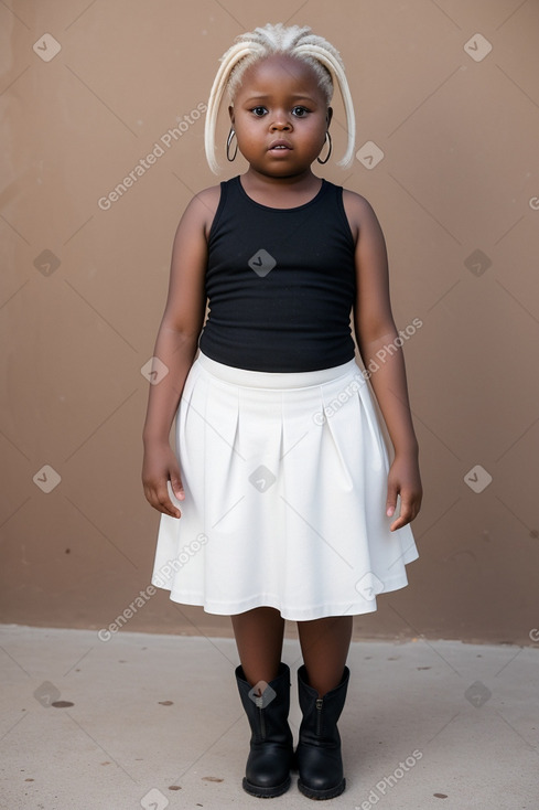 Senegalese child girl with  white hair