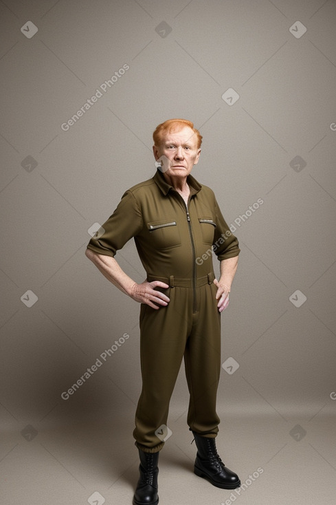 Belgian elderly male with  ginger hair