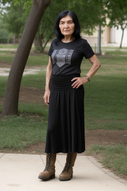 Uzbek elderly female with  black hair