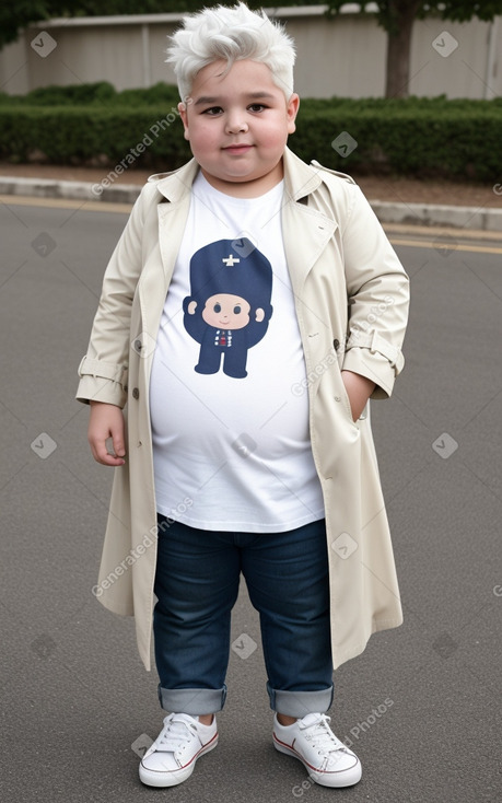 Greek child boy with  white hair