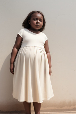 Sudanese child girl with  brown hair