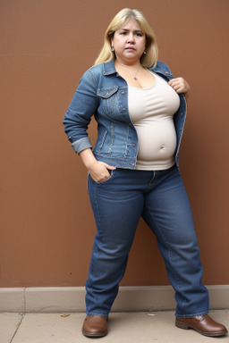 Paraguayan middle-aged female with  blonde hair