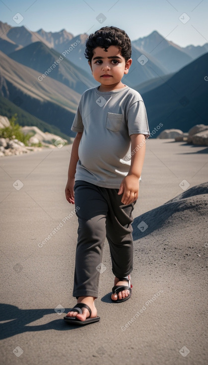 Arab infant boy with  gray hair