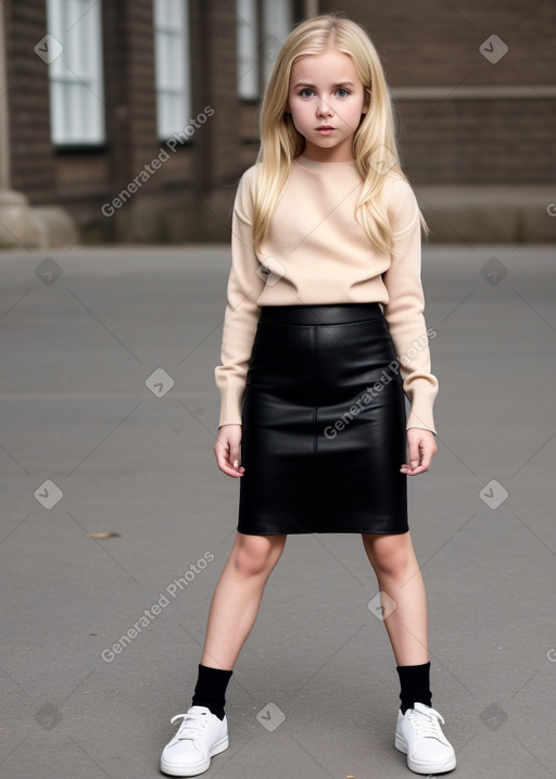 British child girl with  blonde hair