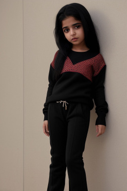 Bahraini child female with  black hair