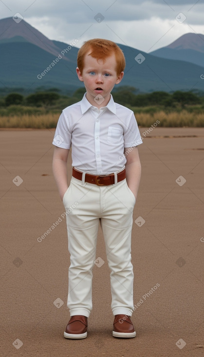 Zimbabwean infant boy with  ginger hair