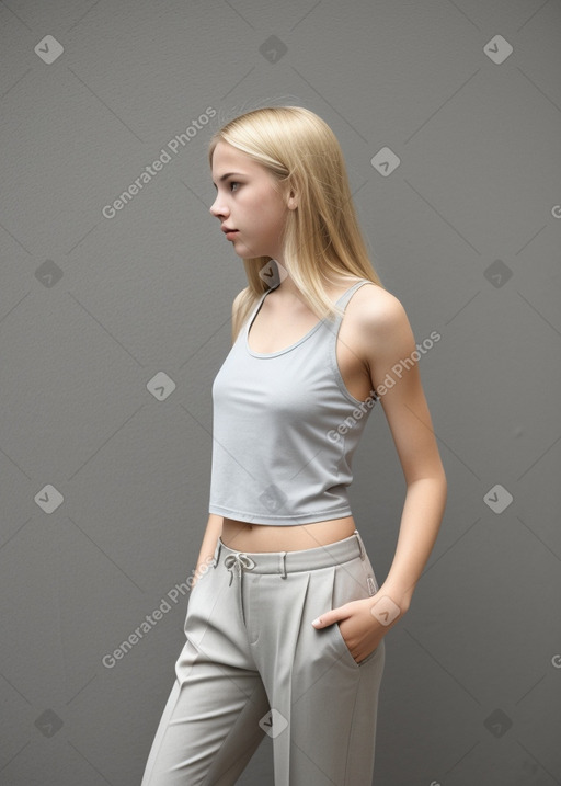 Slovenian teenager female with  blonde hair