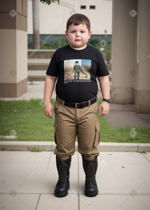 Romanian child boy with  brown hair