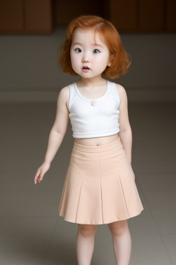 Korean infant girl with  ginger hair