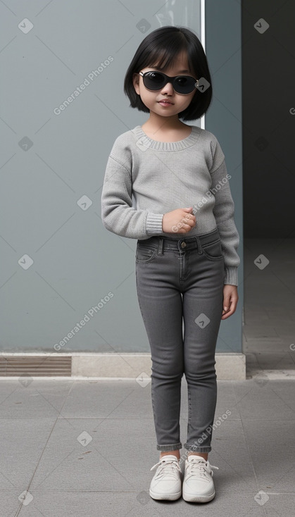 Singaporean infant girl with  gray hair