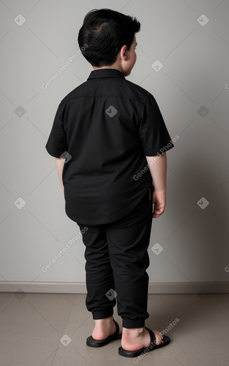 German child boy with  black hair