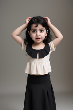 Turkish infant girl with  black hair