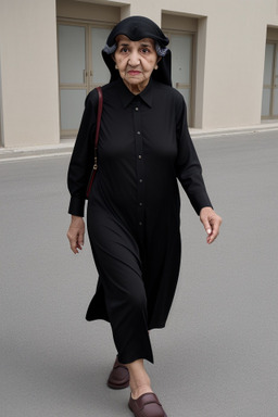 Qatari elderly female with  black hair