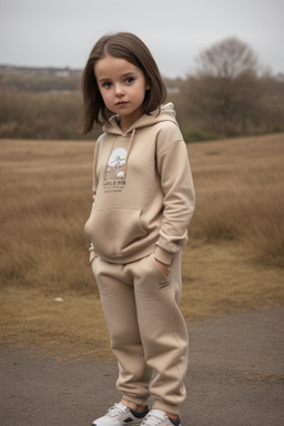 French infant girl with  brown hair