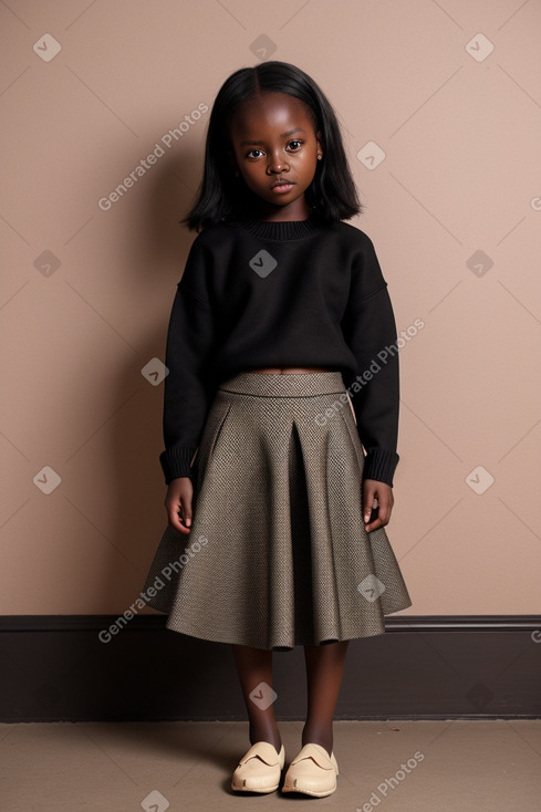 Ugandan child female with  black hair